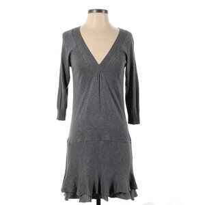 Free People Ruffle Me Up Sweater Dress in Gray
